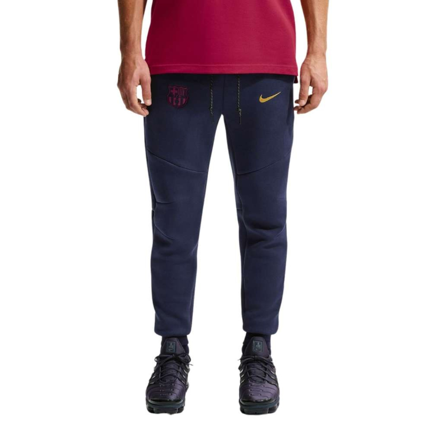 Pantalon de survêtement en polaire Nike FC Barcelona Tech 2026-2027 bleu foncé noir jaune rose