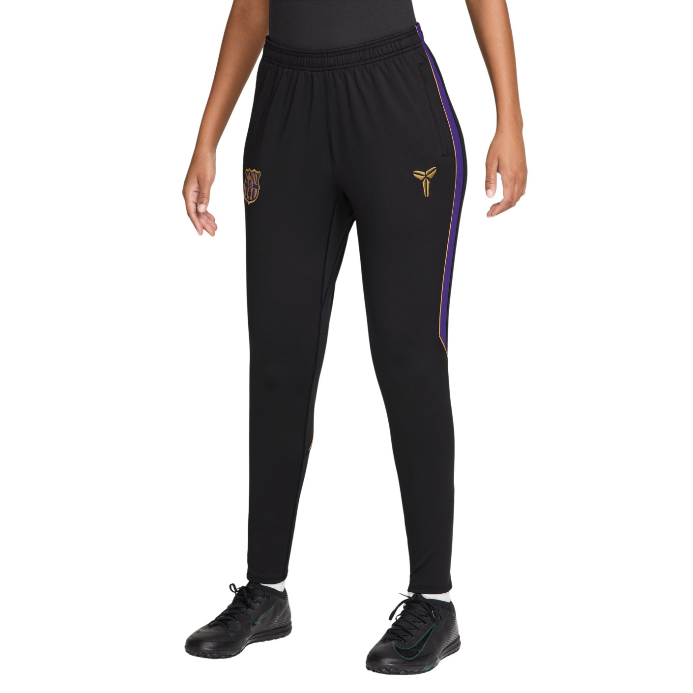 Pantalon d'entraînement Nike FC Barcelona Strike 2026-2027 pour femmes, noir, violet, or