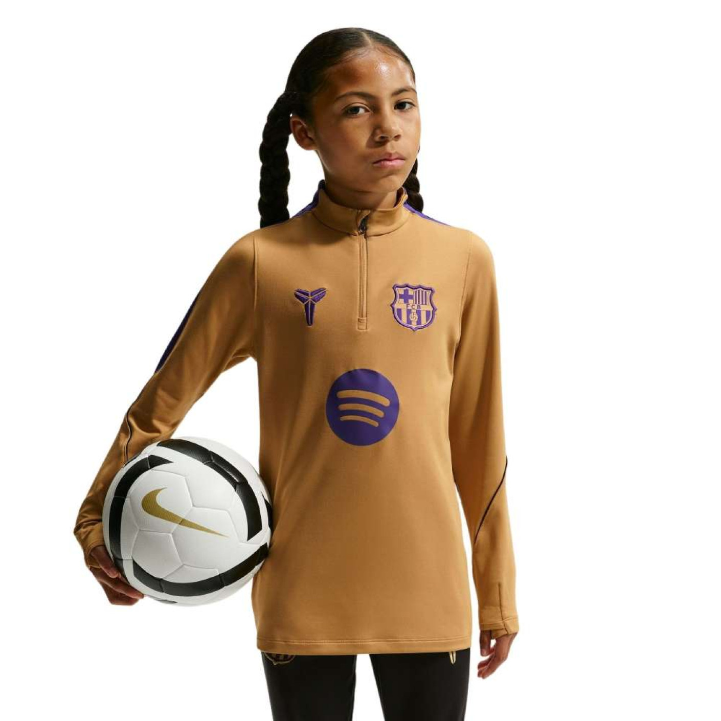 Nike FC Barcelona Strike Trainingstrui 1/4-Zip 2026-2027 Kids Goud Paars