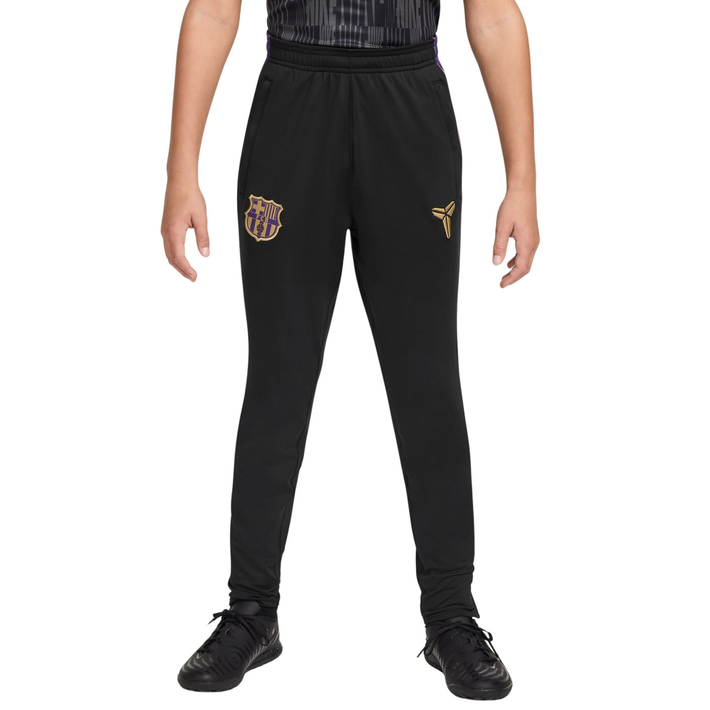 Pantalon d'entraînement Nike FC Barcelona Strike 2026-2027 pour enfants, noir, violet, or