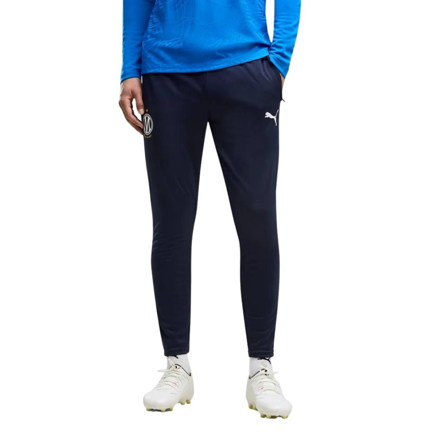 PUMA Olympique Marseille Pantalon d'Entraînement 2026-2027 Bleu Foncé Blanc