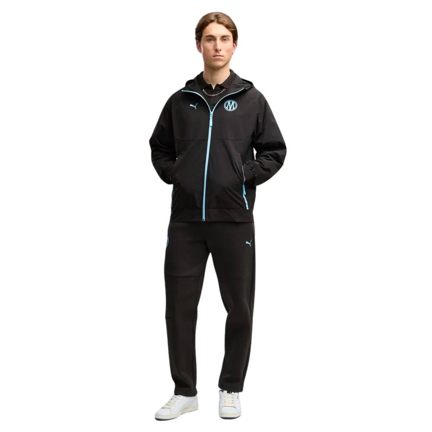 PUMA Olympique Marseille Pumatech Woven Survêtement 2026-2027 Noir Bleu
