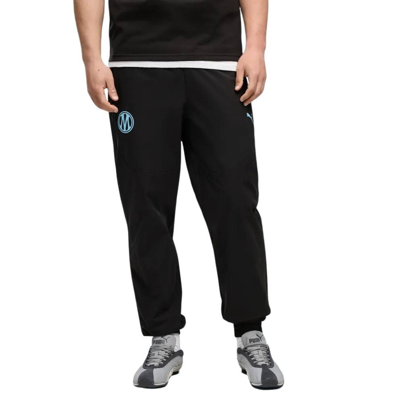PUMA Olympique Marseille Pumatech Woven Pantalon d'Entraînement 2026-2027 Noir Bleu