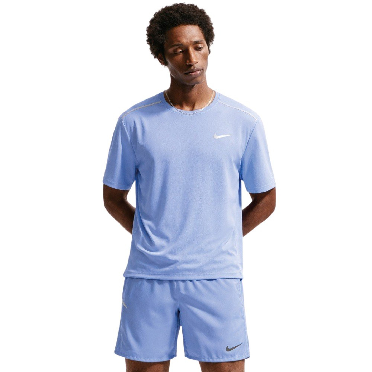 Kit d'entraînement Nike Miler UV bleu argenté