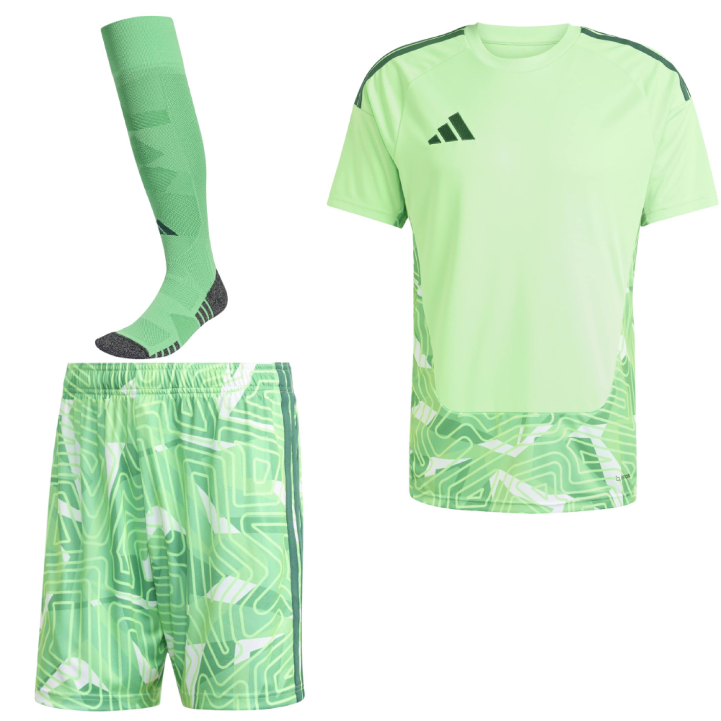 Kit de gardien de but adidas Tiro 26 Competition à manches courtes, vert clair