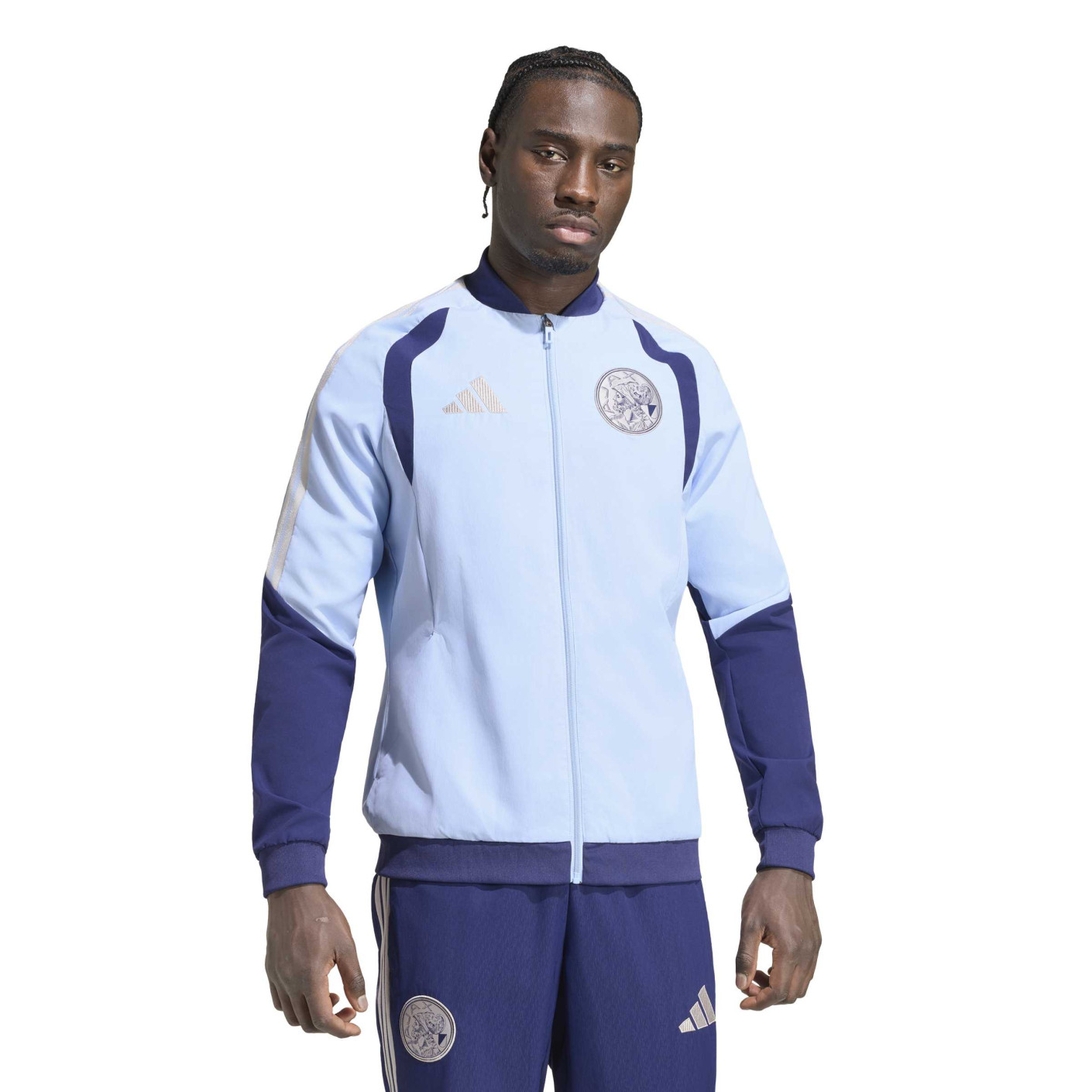 Veste d'entraînement adidas Ajax Presentation 2026-2027 bleu clair bleu foncé