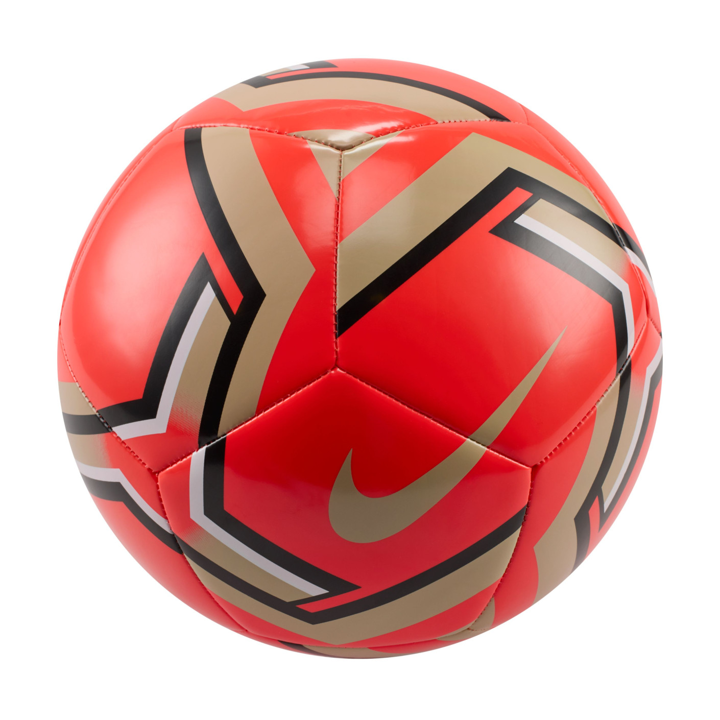 Nike Mercurial Fade Voetbal Maat 5 Felrood Goud Zwart Wit