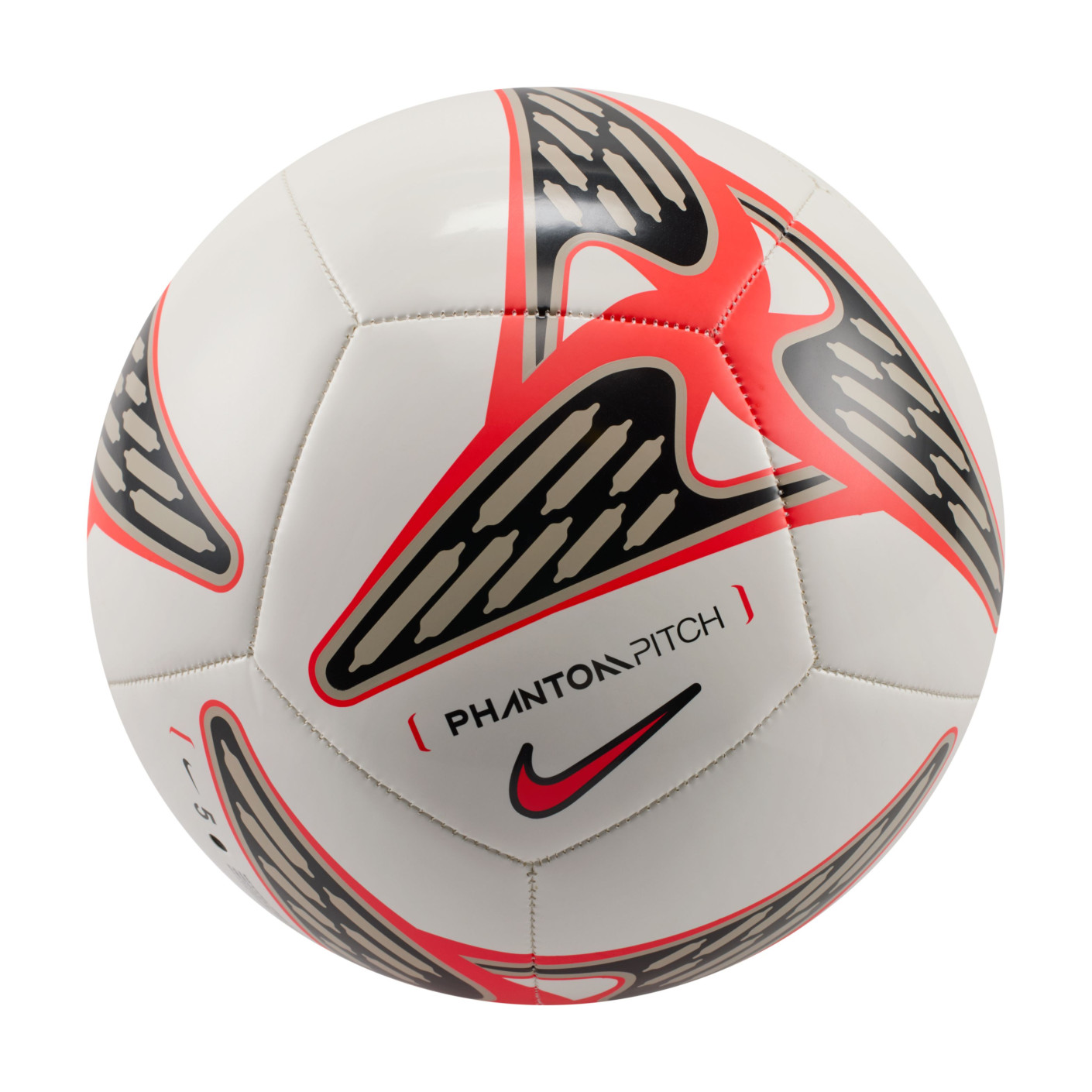 Nike Phantom Ballon de Foot Taille 5 Blanc Rouge Vif Noir Doré