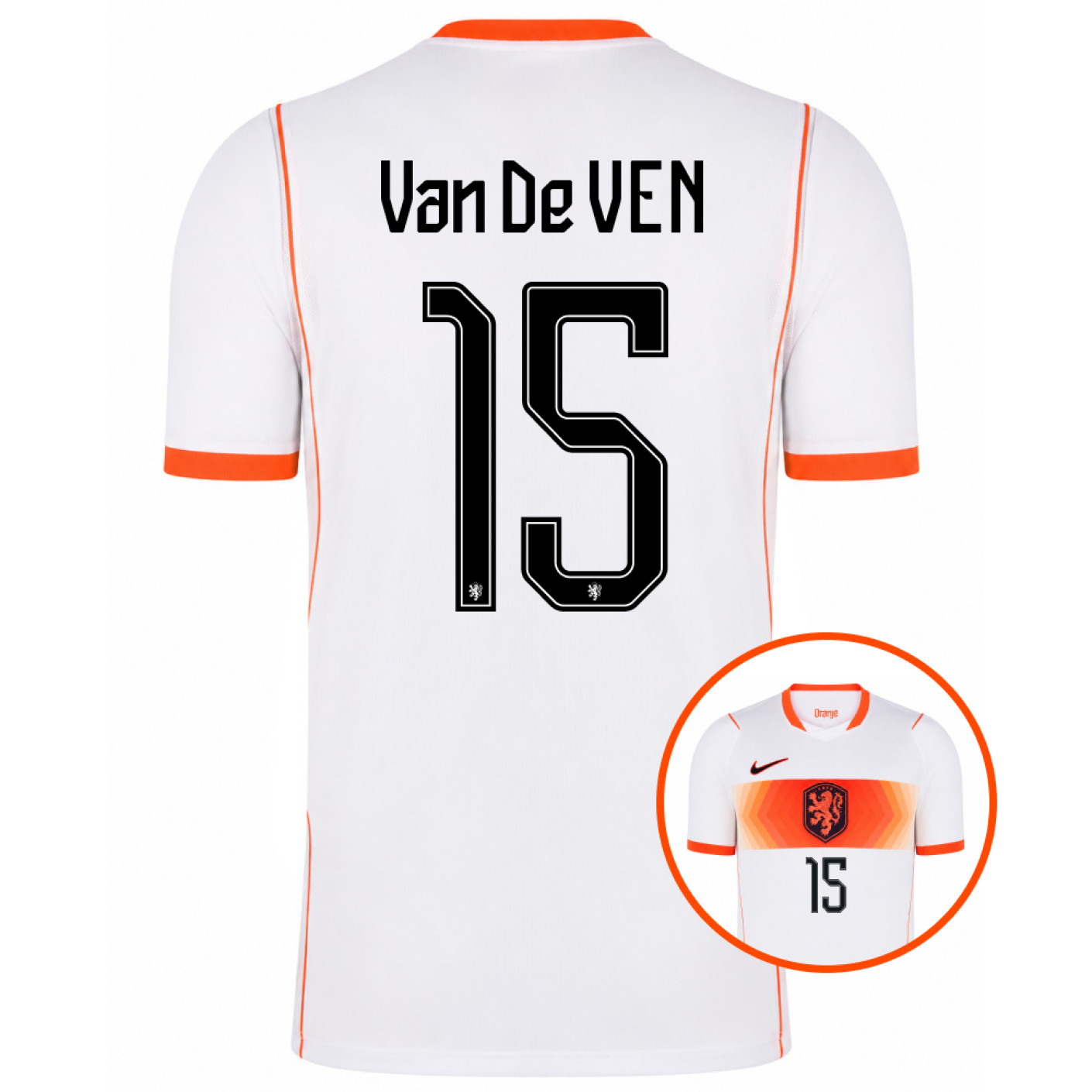 Maillot Nike Van De Ven 15 Away Netherlands 2026-2028