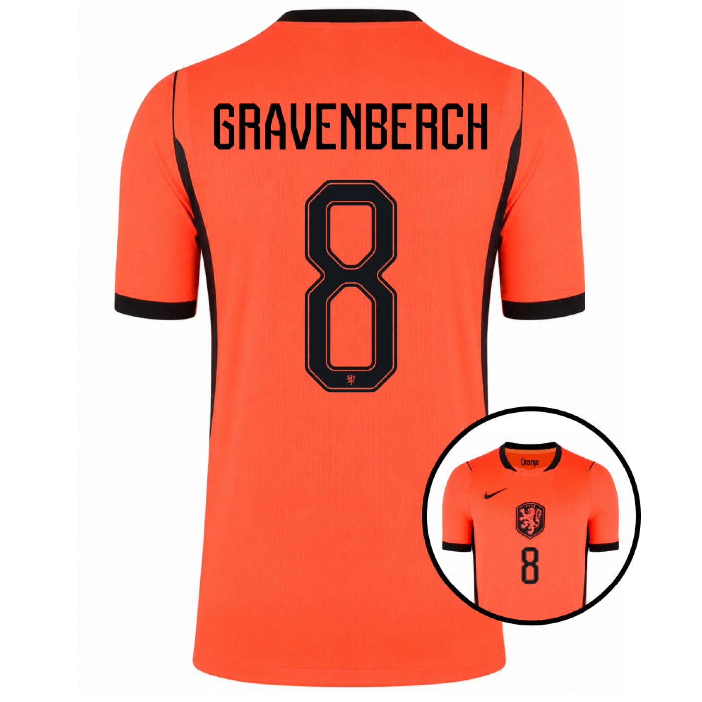 Maillot Nike Netherlands Gravenberch 8 Home 2026-2028