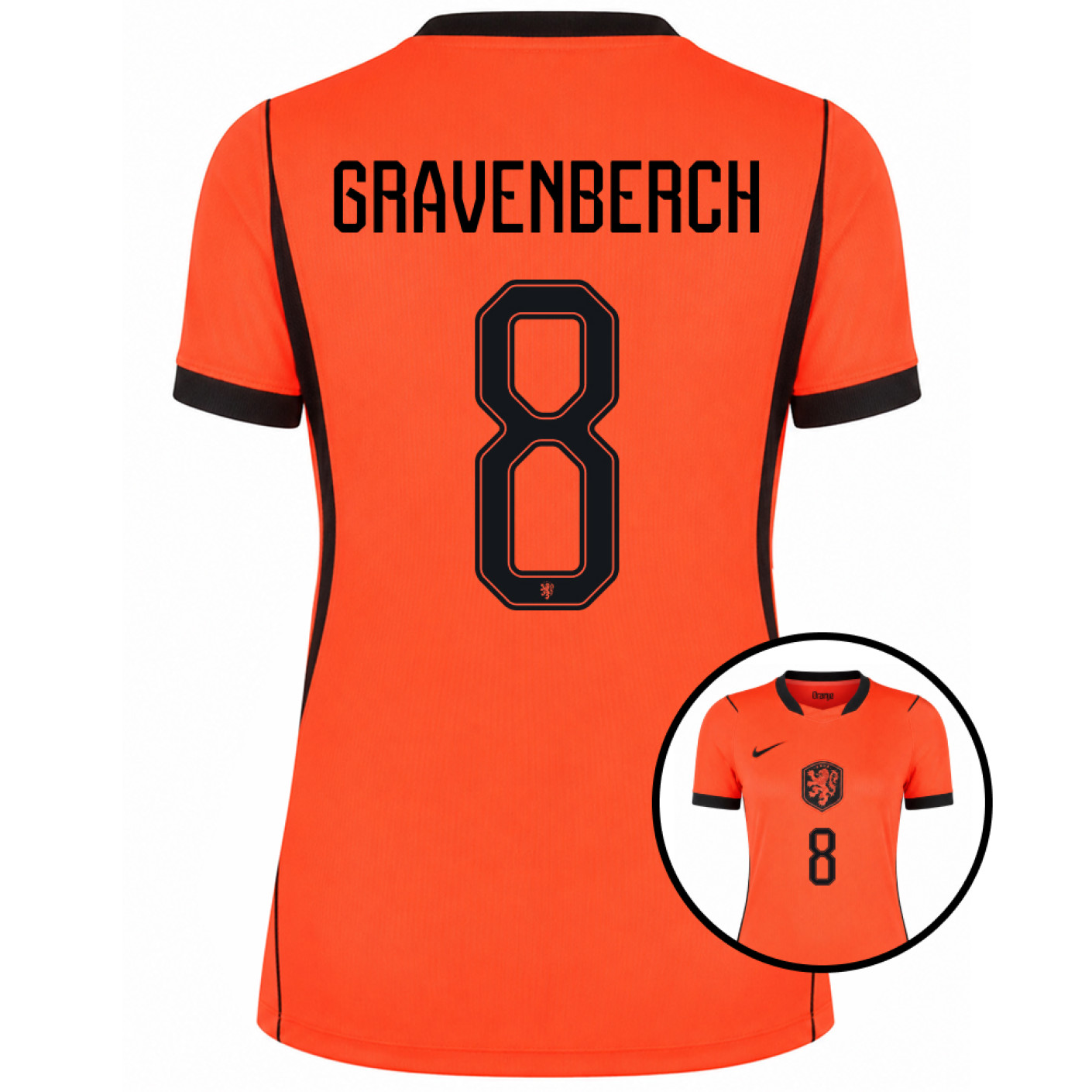 Chemise Nike Netherlands Gravenberch 8 Home 2026-2028 pour femmes