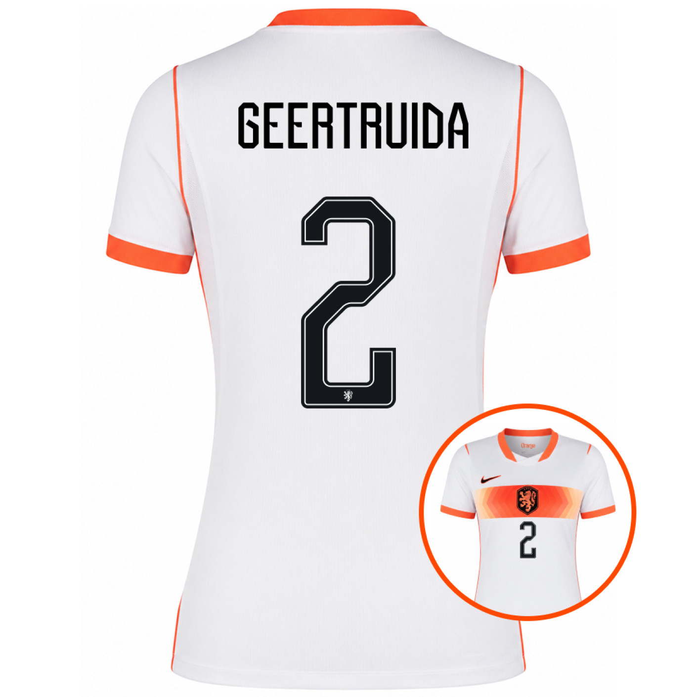 Chemise Nike Netherlands Geertruida 2 Away 2026-2028 pour femmes