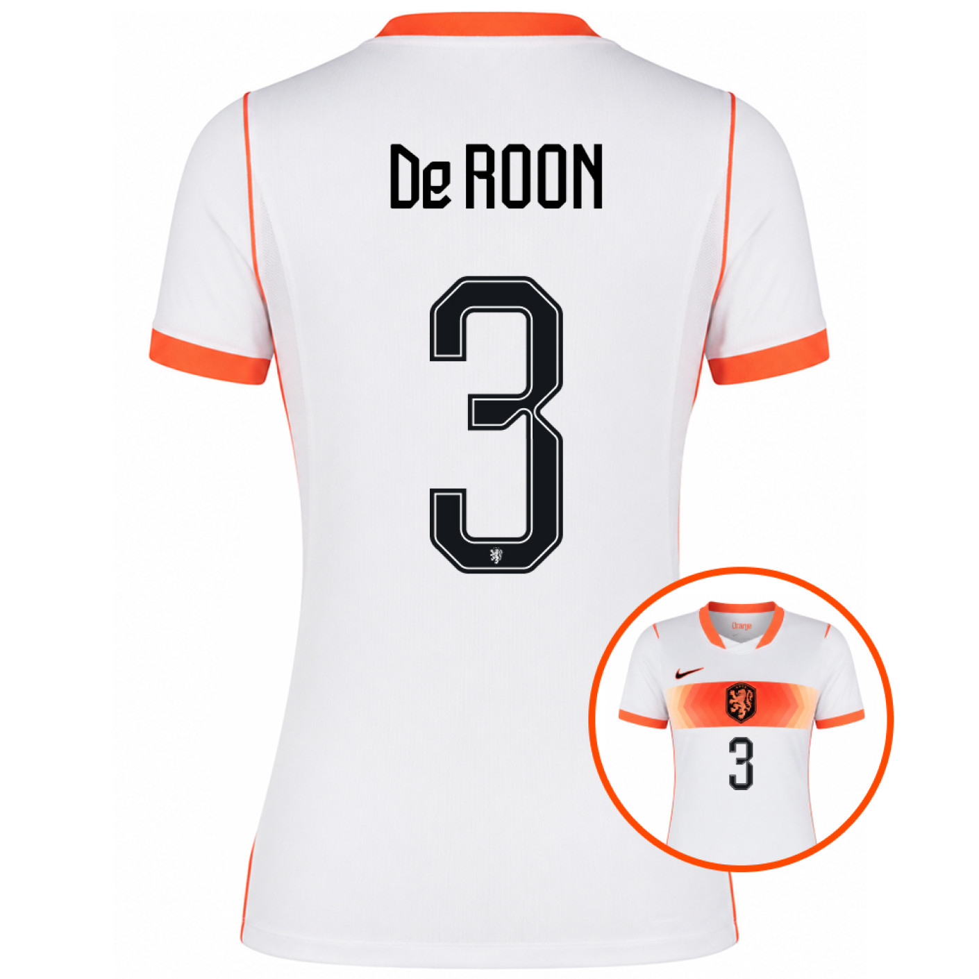 Chemise Nike Netherlands De Roon 3 Away 2026-2028 pour femmes
