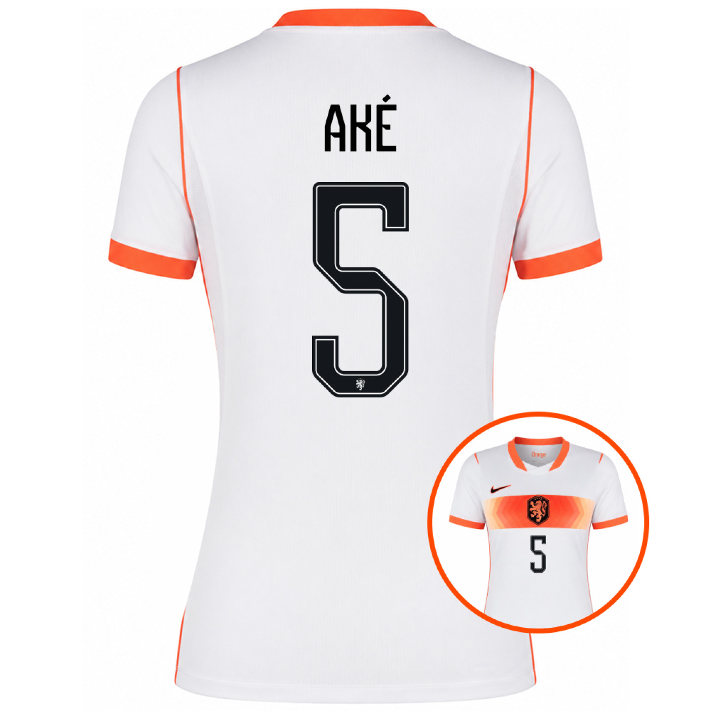 Chemise Nike Netherlands Aké 5 Away 2026-2028 pour femmes