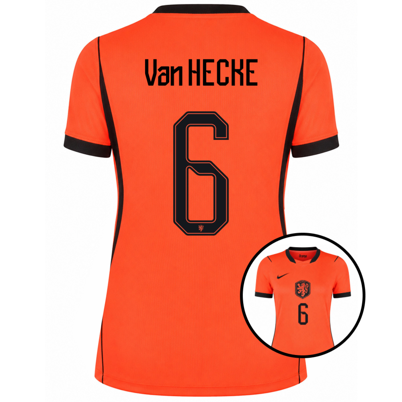 Chemise Nike Netherlands Van Hecke 6 Home 2026-2028 pour femmes
