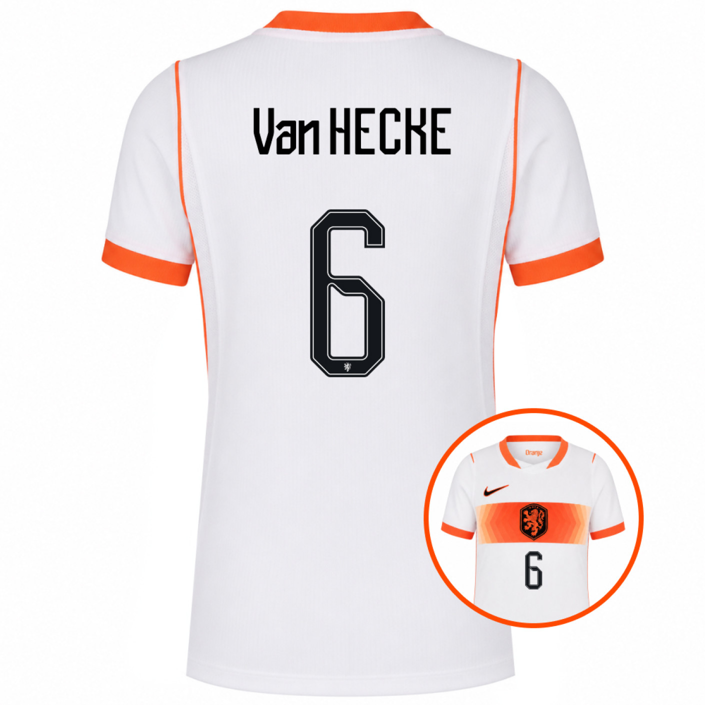 Maillot Nike Netherlands Van Hecke 6 Away 2026-2028 pour Enfants