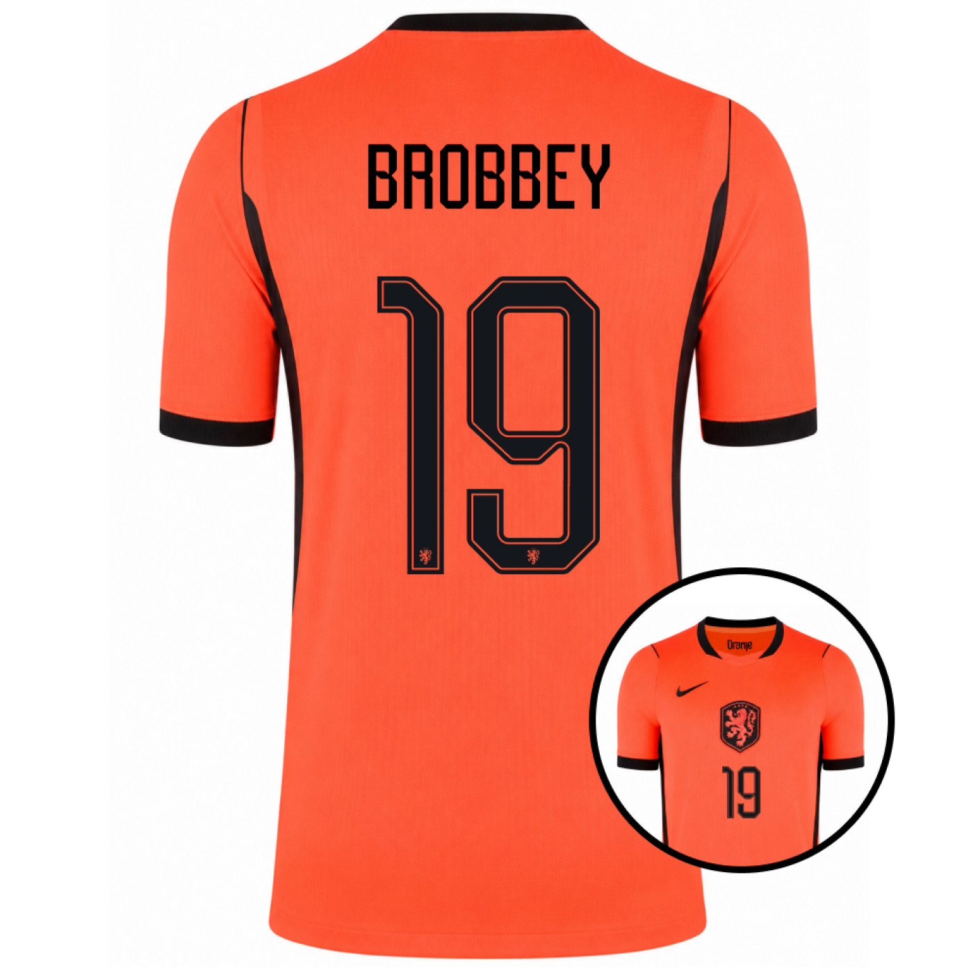 Maillot Nike Netherlands Brobbey 19 Home 2026-2028