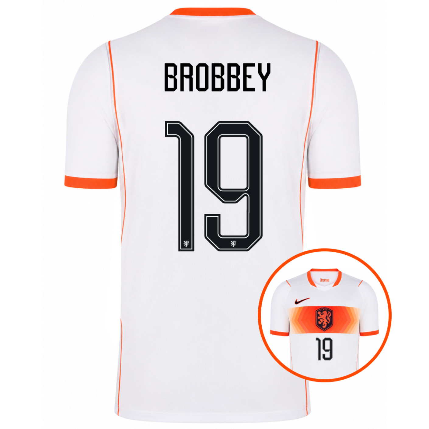 Maillot Nike Netherlands Brobbey 19 Away 2026-2028