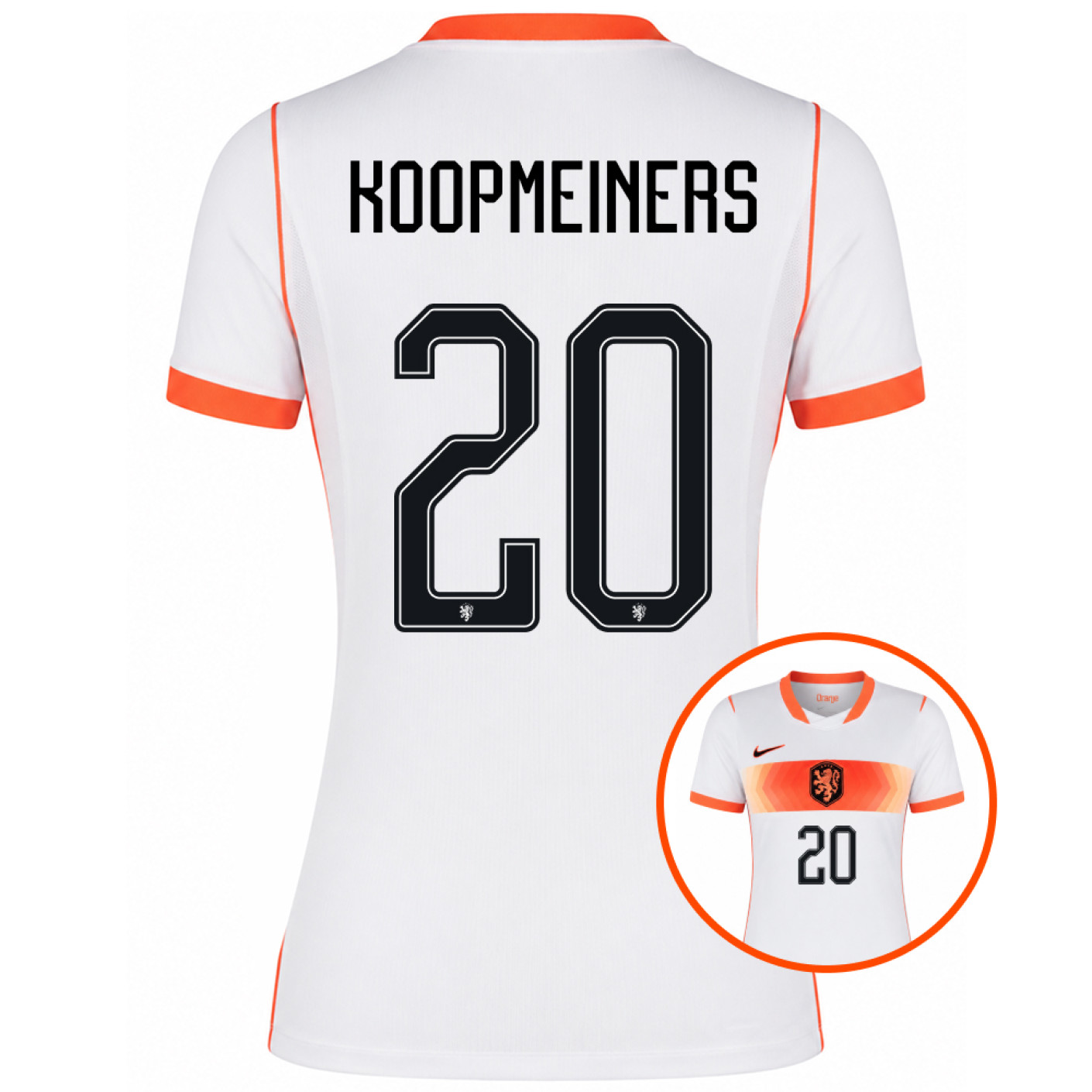 Chemise Nike Netherlands Koopmeiners 20 Away 2026-2028 pour femmes