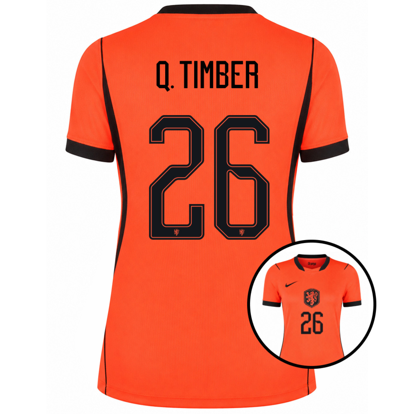 Chemise Nike Netherlands Q. Timber 26 Home 2026-2028 pour femmes