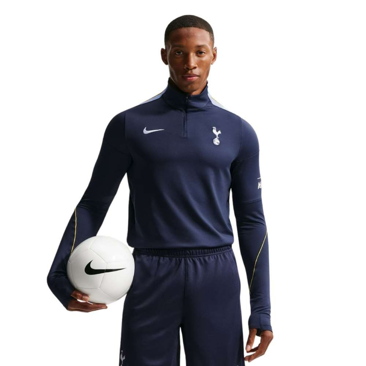Haut d'entraînement Nike Tottenham Hotspur Strike 1/4-Zip 2026-2027 bleu foncé bleu clair blanc