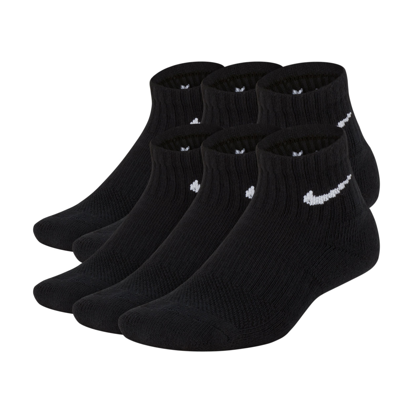 Nike Everyday Sokken Halfhoog 6-Pack Kids Zwart Wit