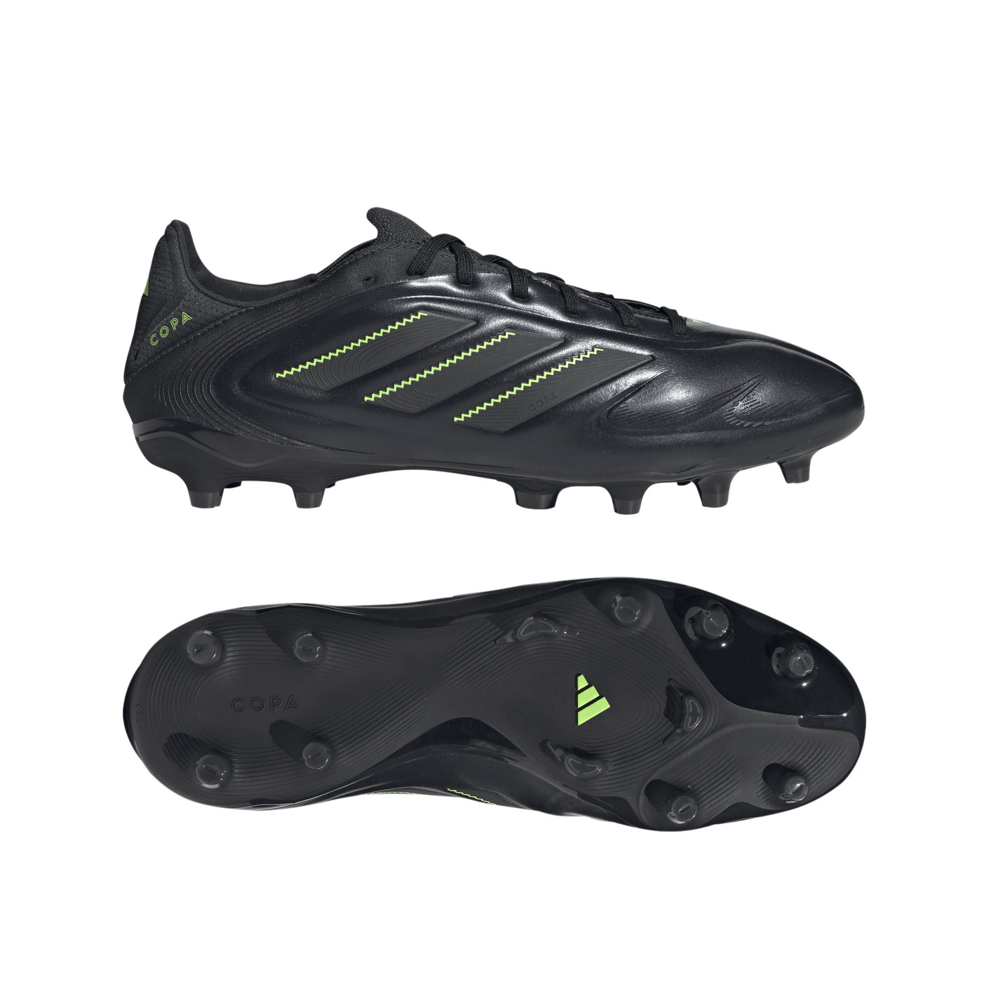 adidas Copa Pure III Pro Gras Voetbalschoenen (FG) Zwart Donkergrijs Groen