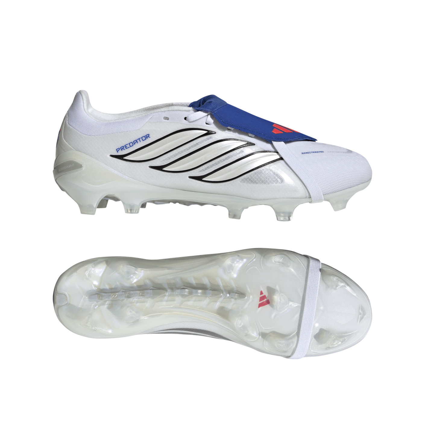 adidas Predator Pro FT Gras Voetbalschoenen (FG) Wit Zilver Blauw Rood