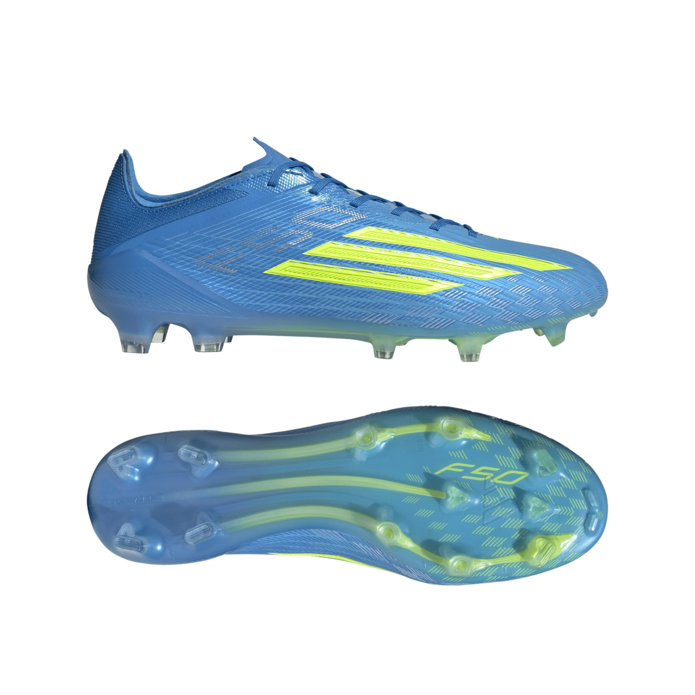 adidas F50 Elite Gras Voetbalschoenen (FG) Blauw Neongeel