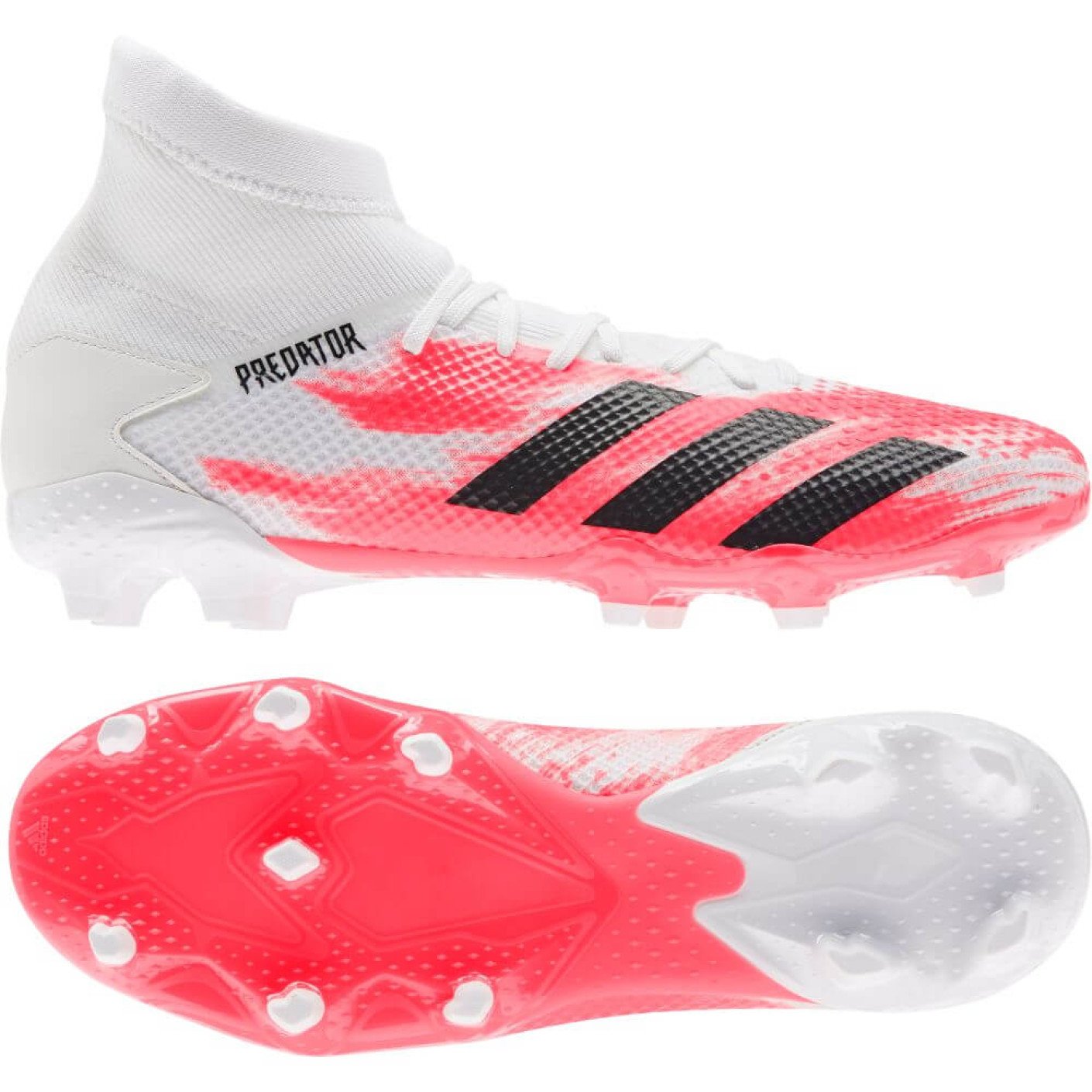 adidas PREDATOR 20.3 Gras Voetbalschoenen (FG) Wit Zwart Rood