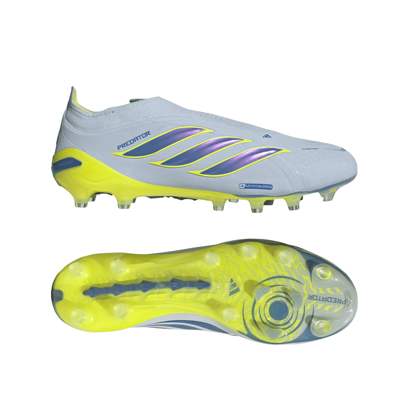 adidas Predator Elite Veterloze Kunstgras Voetbalschoenen (AG) Lichtblauw Blauw Geel