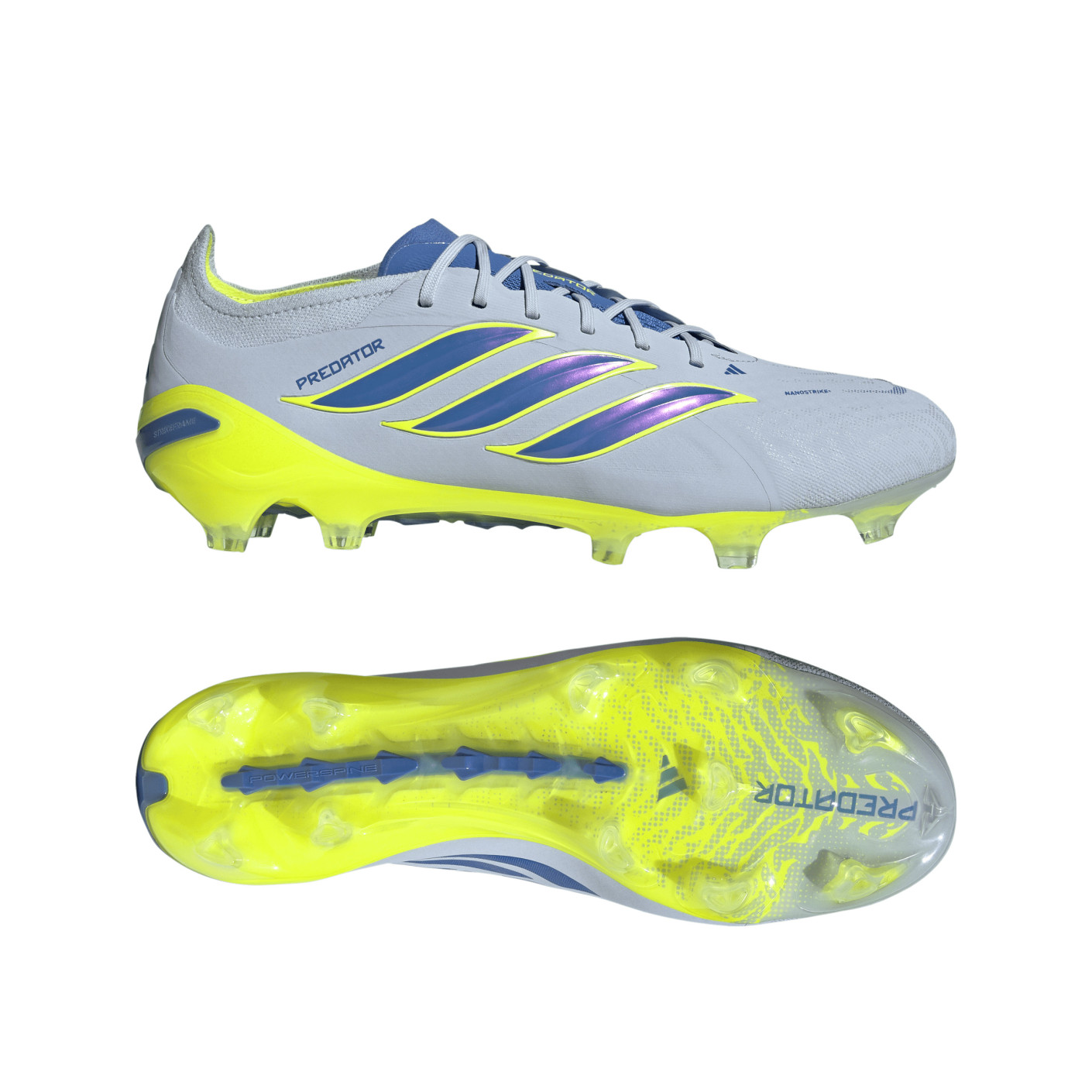 adidas Predator Elite Gras Voetbalschoenen (FG) Lichtblauw Blauw Geel