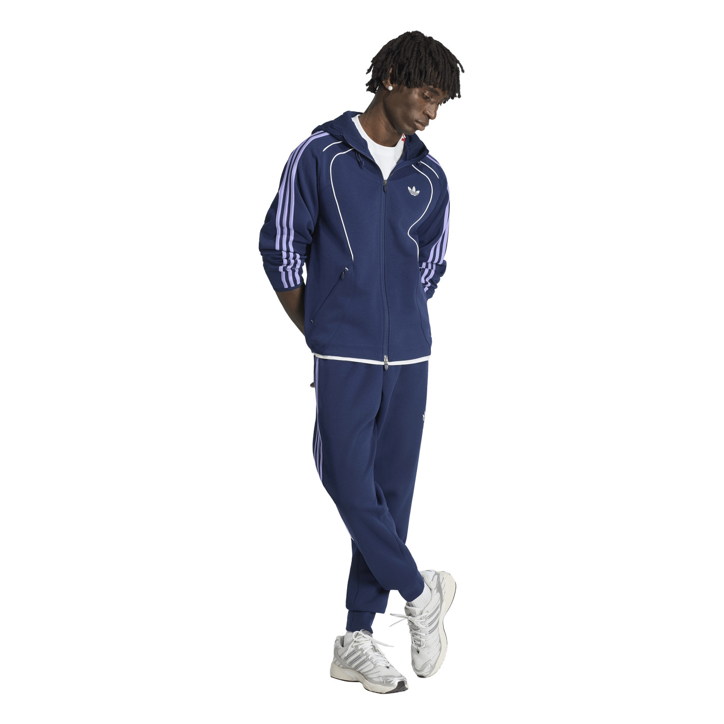 Survêtement adidas Spacer bleu foncé violet blanc