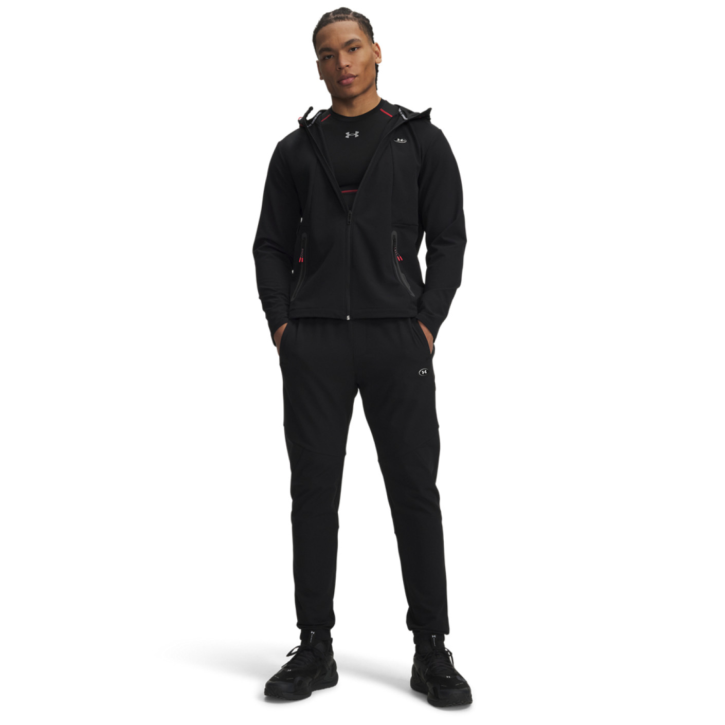 Survêtement d'hiver tissé utilitaire Under Armour, noir et argent