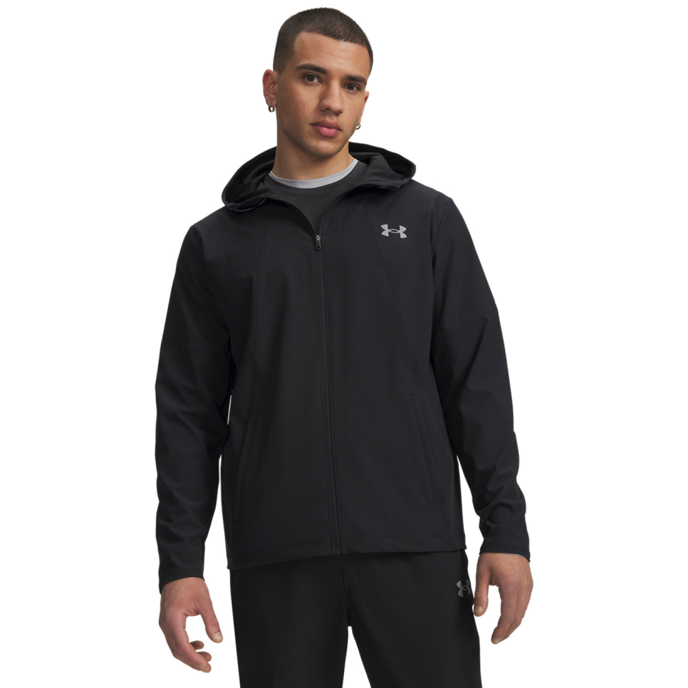 Under Armour Tech Utility Woven Jack Zwart Grijs