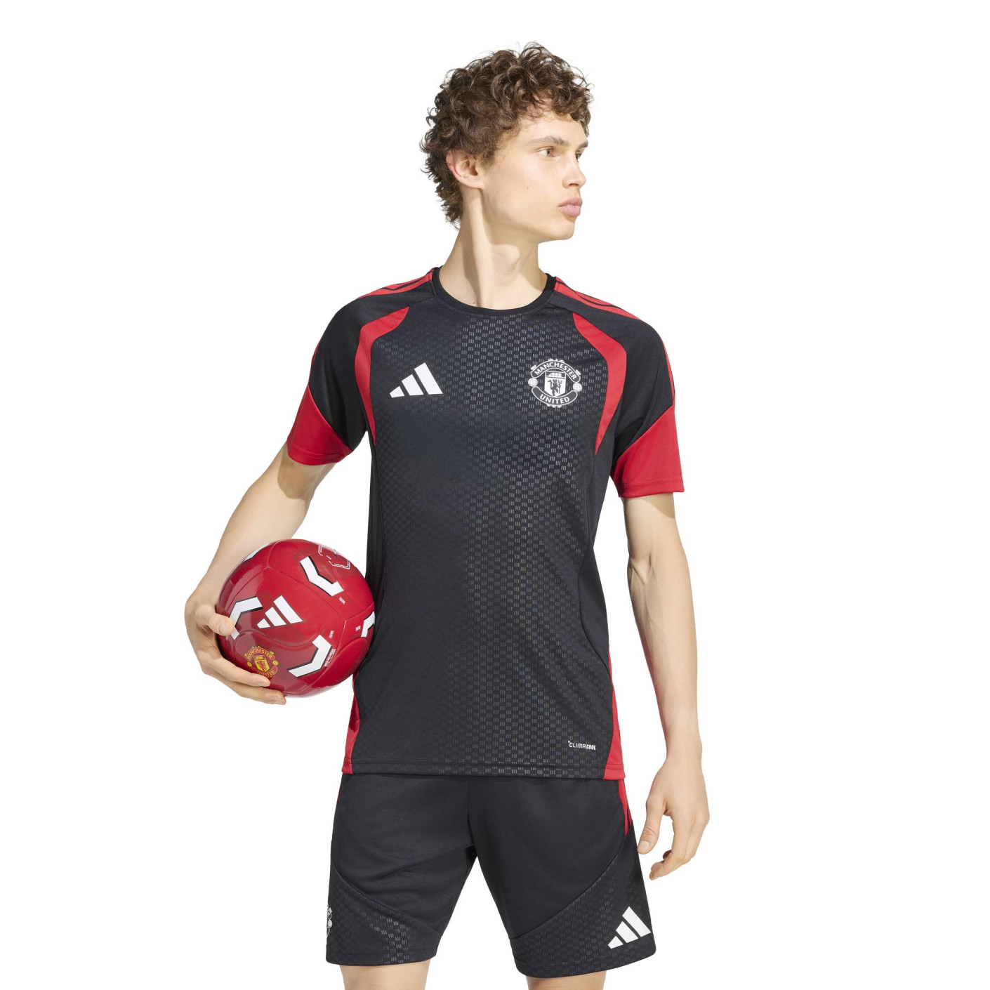 adidas Manchester United Trainingsshirt 2026-2027 Zwart Rood Wit