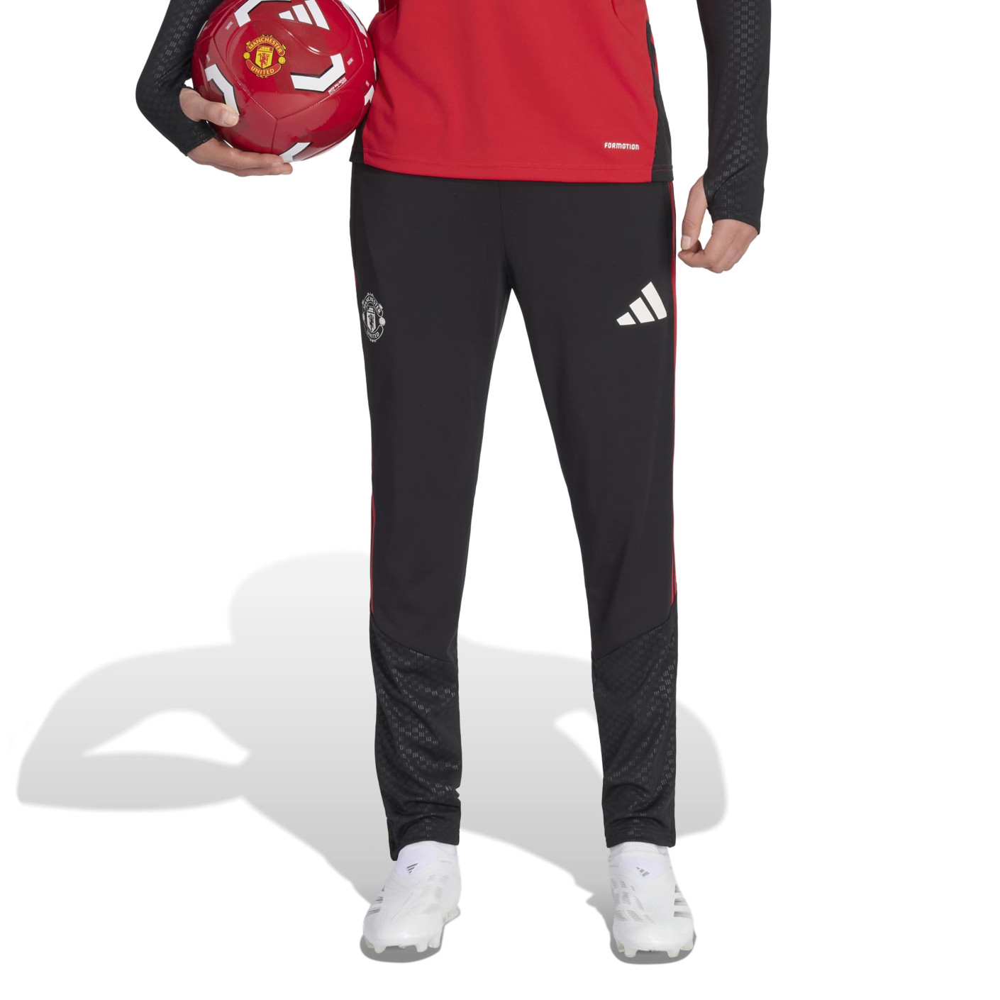 adidas Manchester United Trainingsbroek 2026-2027 Zwart Rood Wit