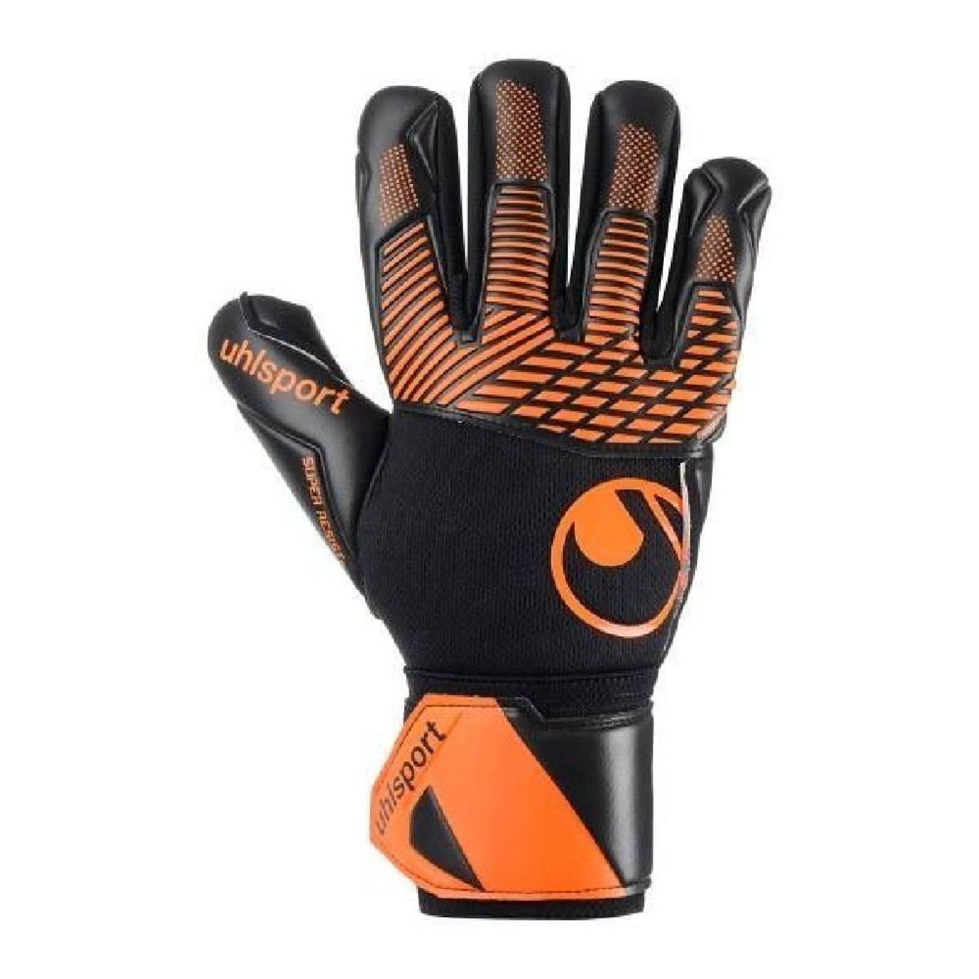 Uhlsport FM Super Resist+ HN Gants de Gardien de But Noir Orange