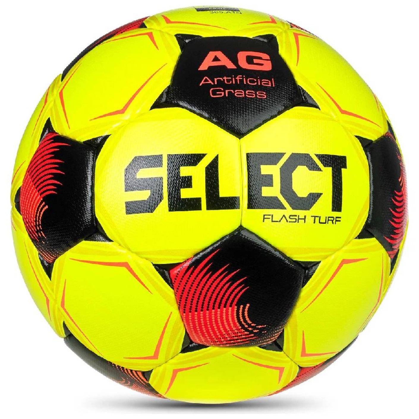 Select Flash Turf V26 Ballon de Foot Taille 5 Jaune Noir Rouge Vif