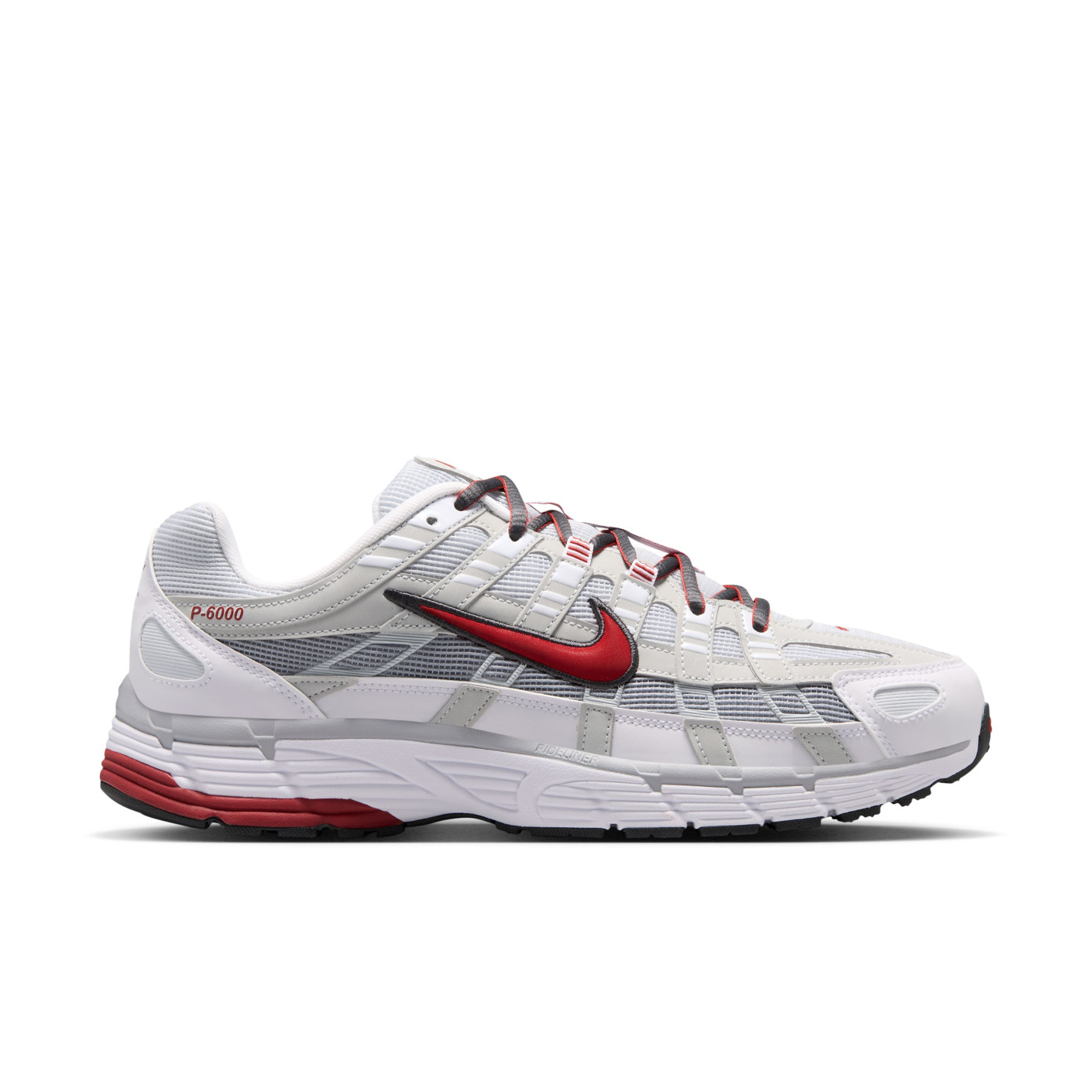 Nike P-6000 Sneakers Wit Rood Platinum Donkergrijs
