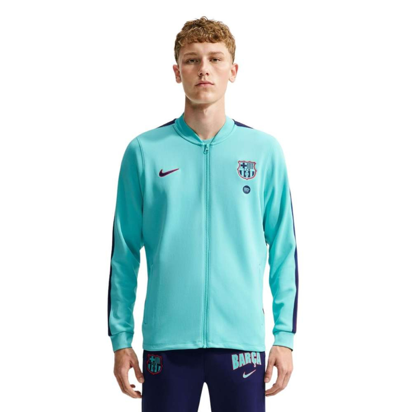 Nike FC Barcelona Strike Trainingsjack 2026-2027 Lichtgroen Donkerblauw Rood