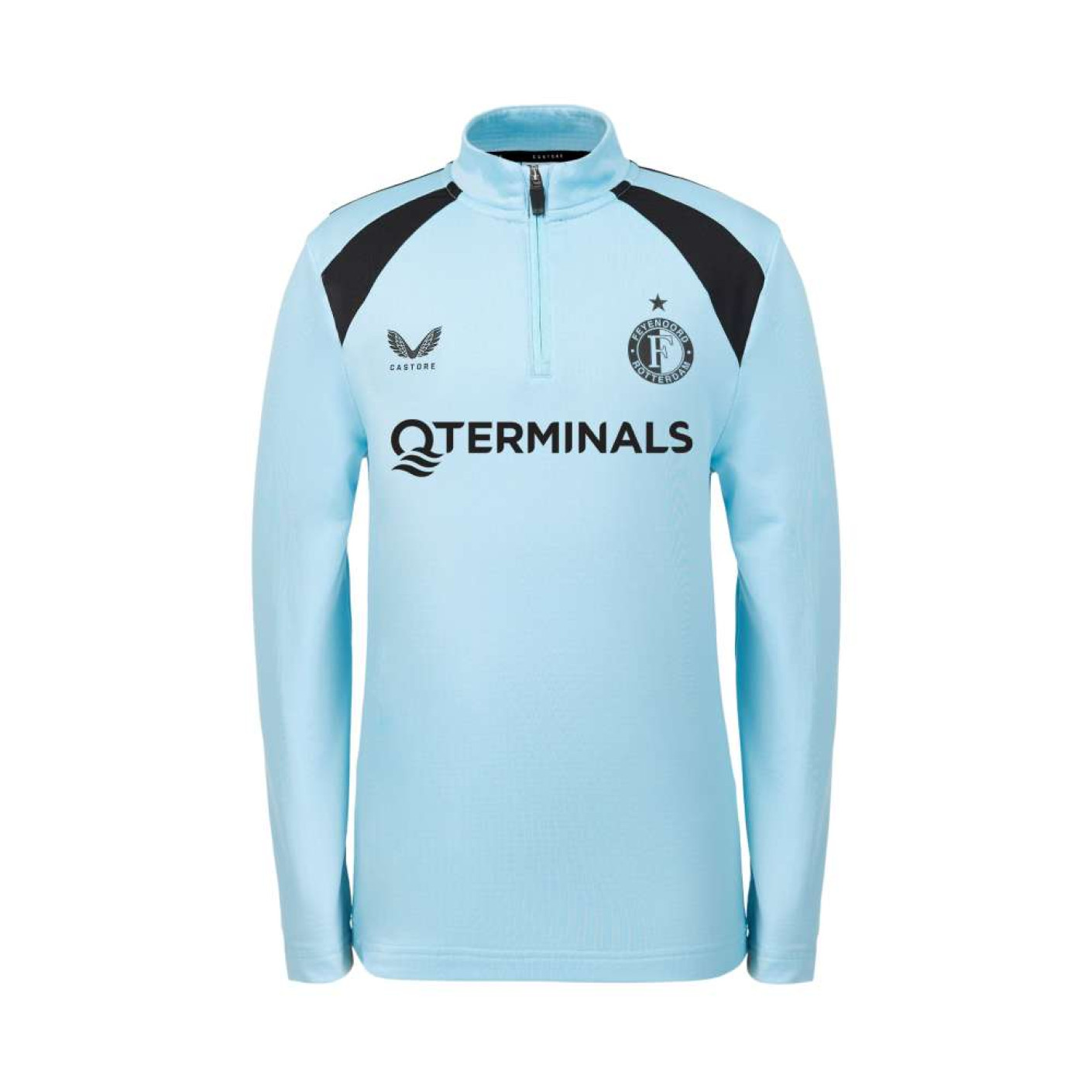 Castore Feyenoord Trainingstrui 1/4-Zip 2026-2027 Kids Lichtblauw Zwart