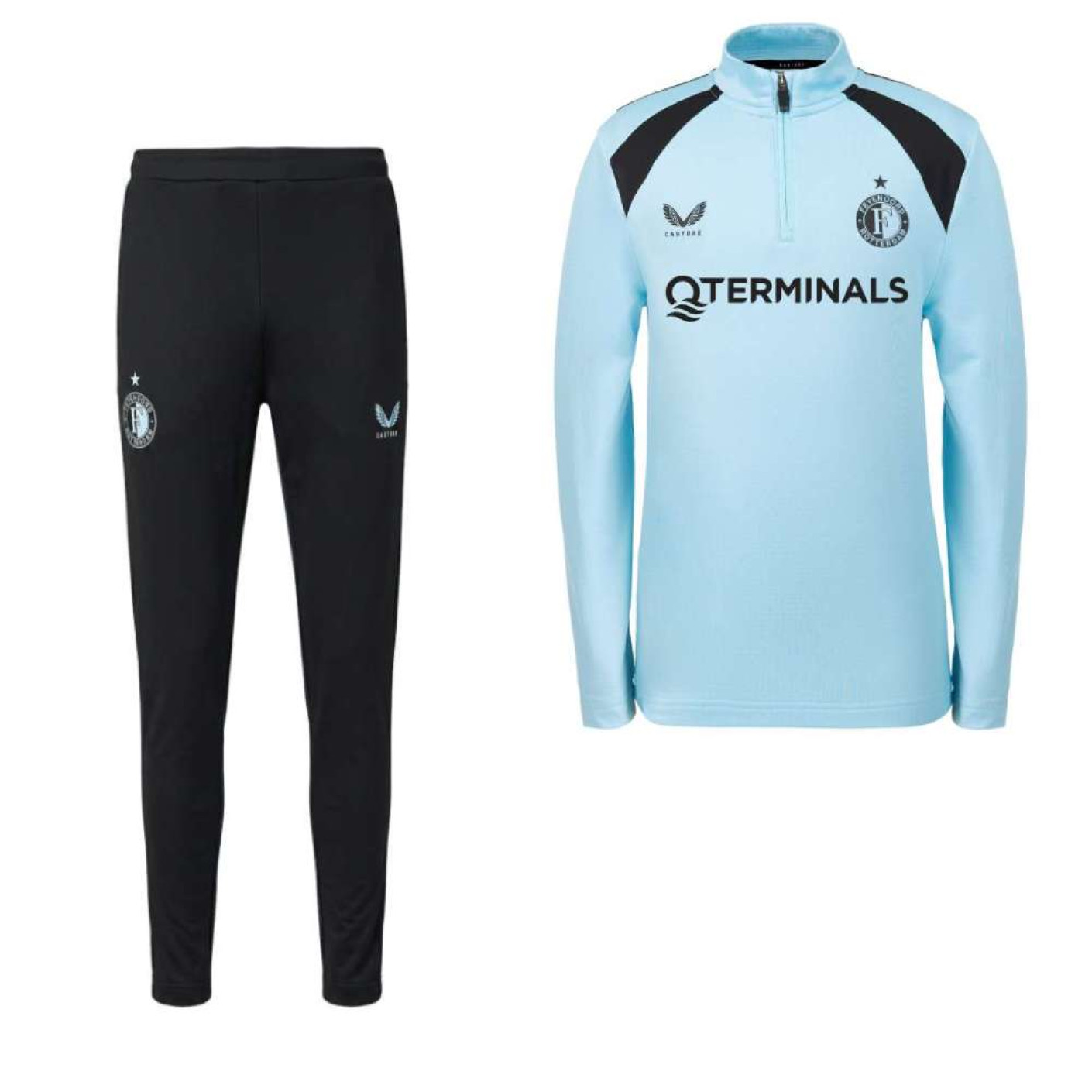 Castore Feyenoord Trainingspak 1/4-Zip 2026-2027 Lichtblauw Zwart