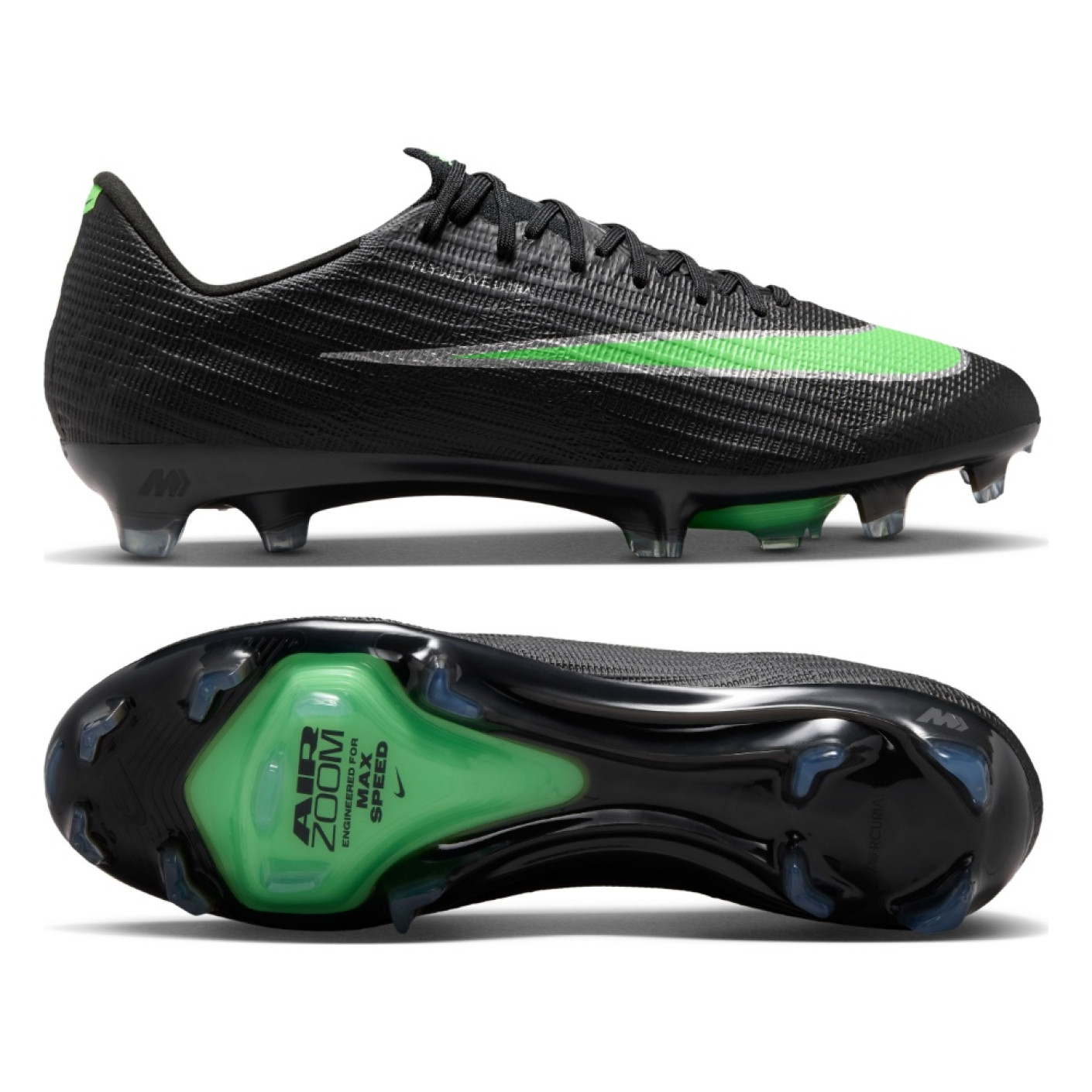 Nike Zoom Mercurial Superfly 11 Elite Gras Voetbalschoenen (FG) Zwart Felgroen Zilvergrijs
