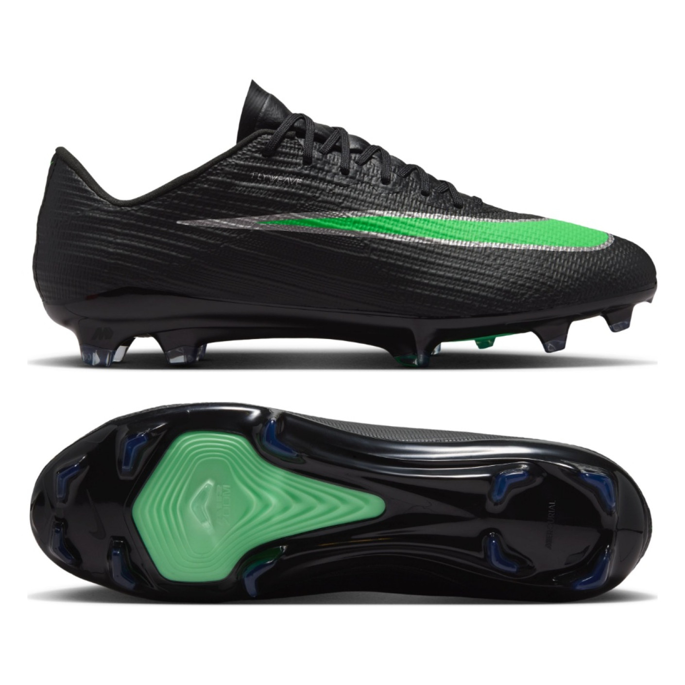 Nike Zoom Mercurial Superfly 11 Pro Gras Voetbalschoenen (FG) Zwart Felgroen Zilvergrijs