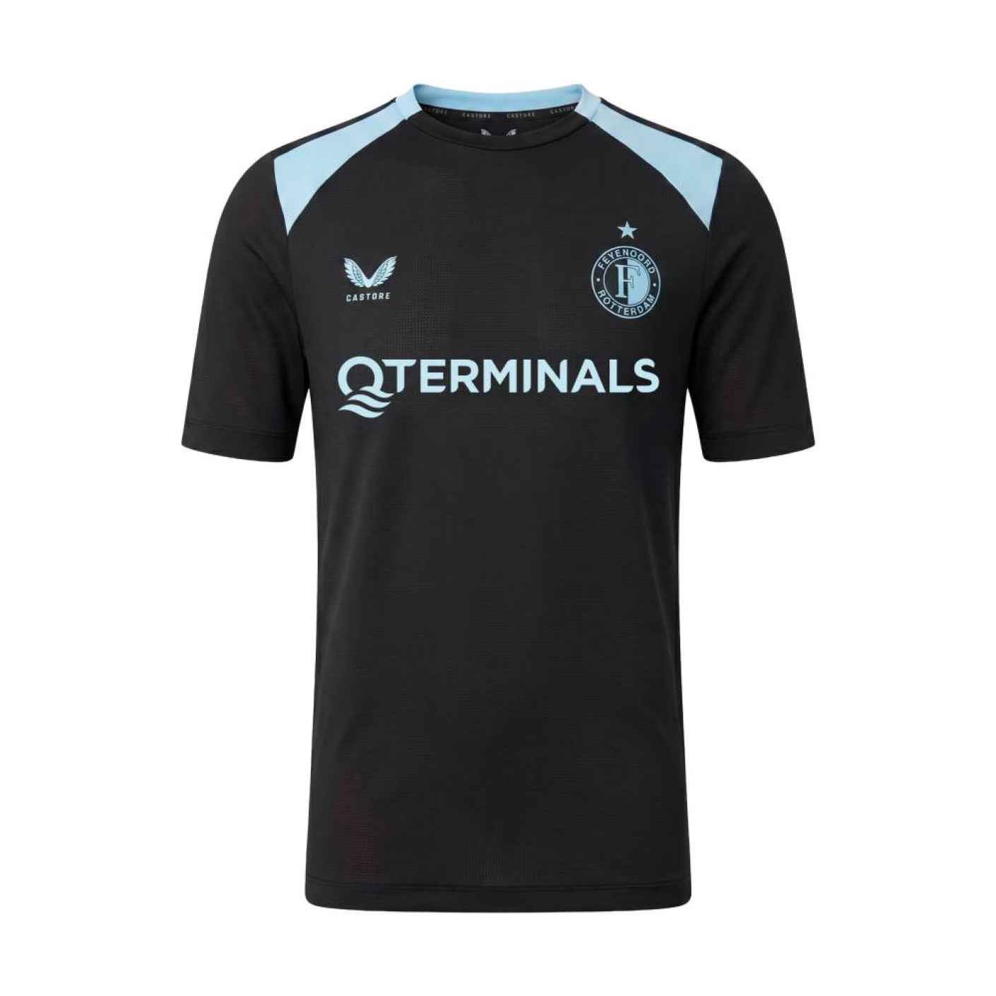 Chemise d'entraînement Castore Feyenoord 2026-2027 pour Enfants, noir, bleu clair