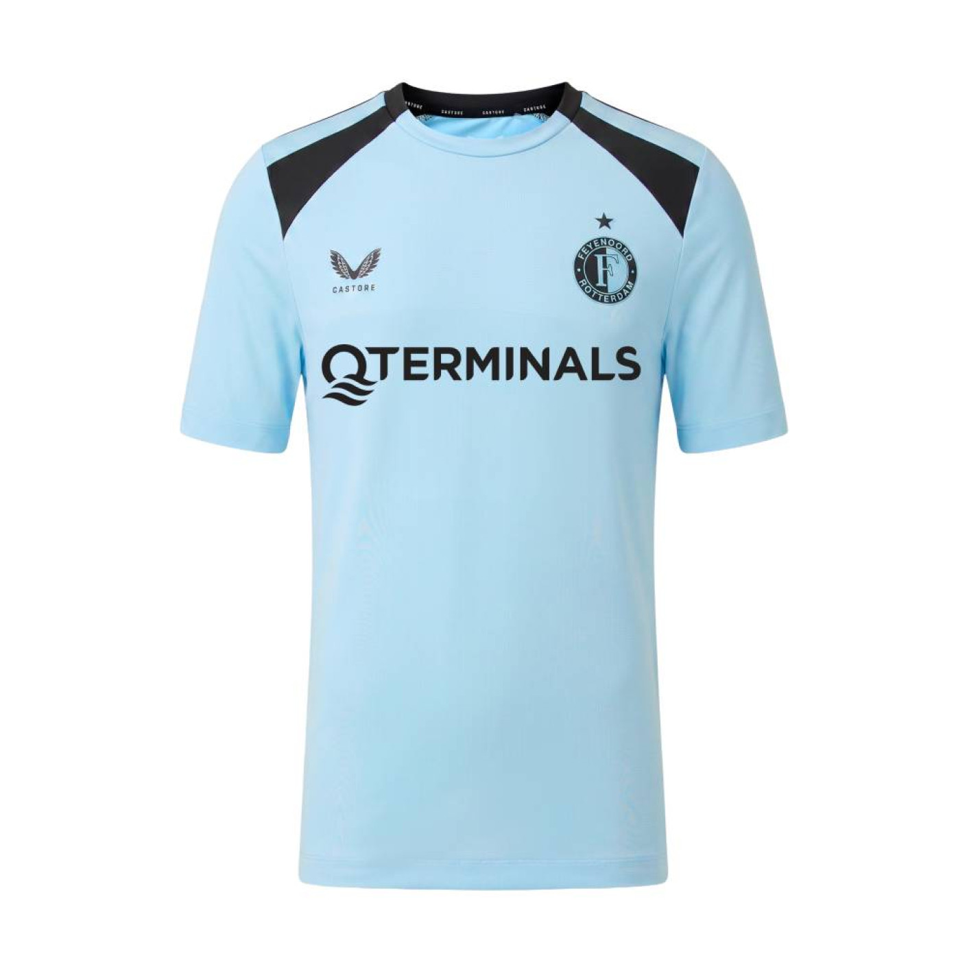 Castore Feyenoord Trainingsshirt 2026-2027 Kids Lichtblauw Zwart