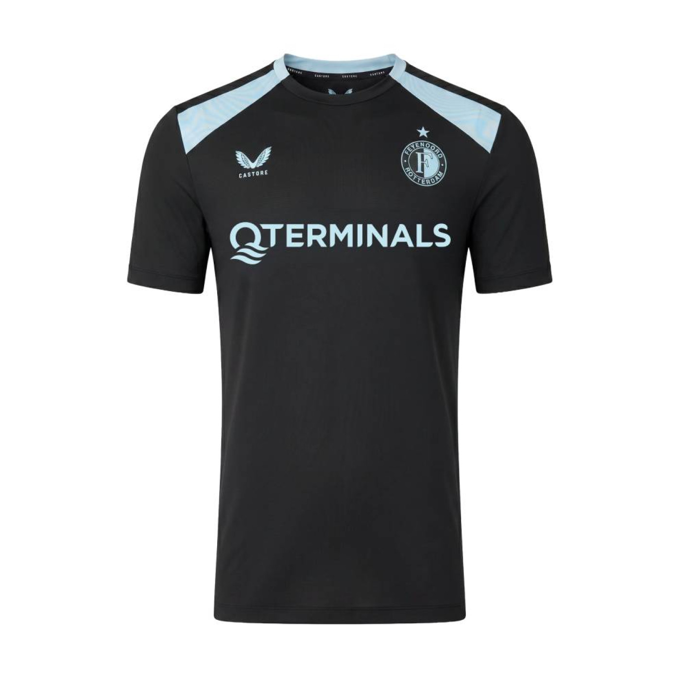 Castore Feyenoord Trainingsshirt 2026-2027 Zwart Lichtblauw