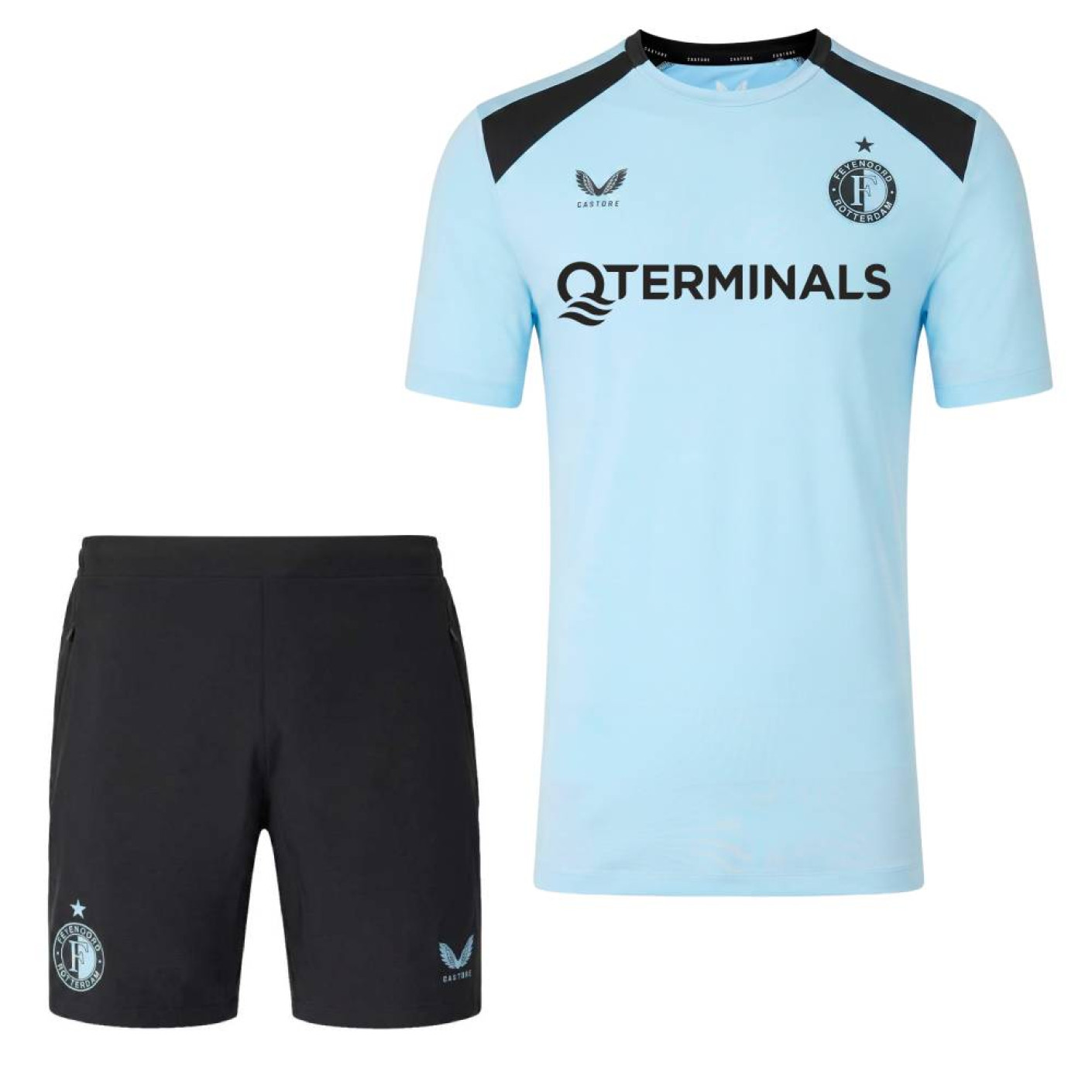 Castore Feyenoord Trainingsset 2026-2027 Kids Lichtblauw Zwart