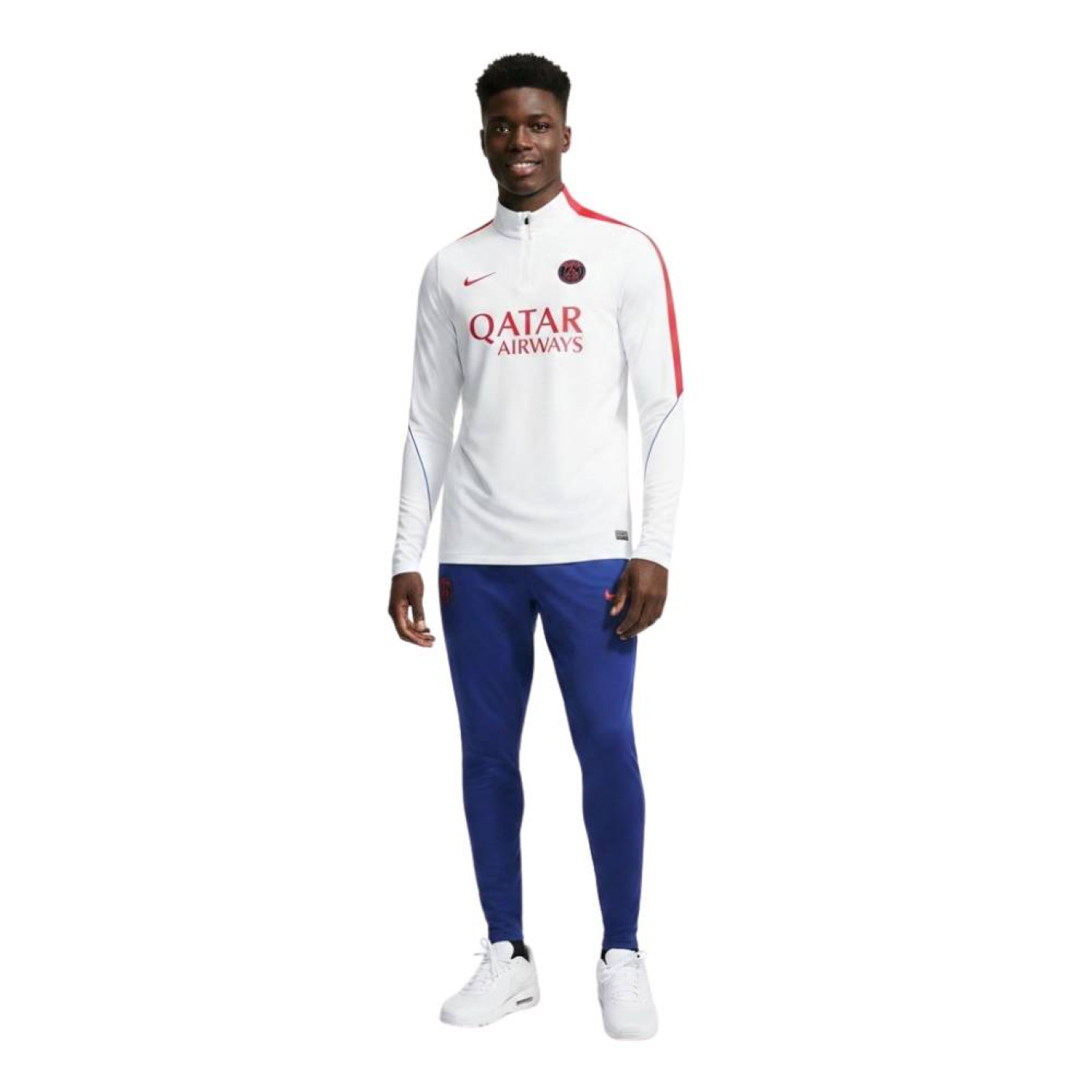 Survêtement Nike Paris Saint-Germain Strike 1/4-Zip 2026-2027 blanc bleu foncé rouge